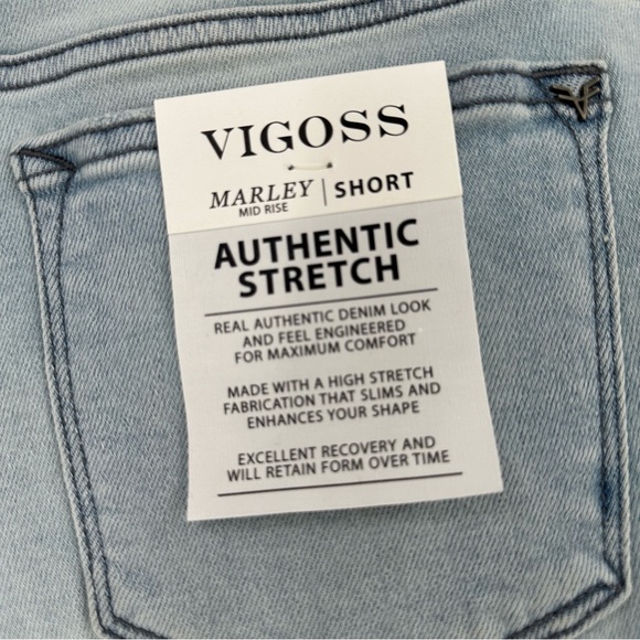 VIGOSS Marley Mid Rise Short Light Wash Stitch Fix Cut Off Jean Shorts S… - Picture 5 of 12